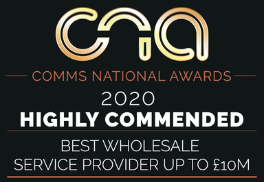 Comms National awards 2020 Highly Commended Best Wholesale Service Provider up to £10m