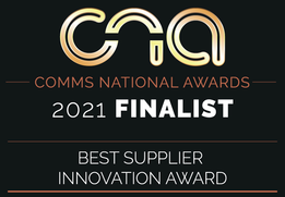 Comms National awards 2021 Finalist Best Supplier Innovation Award