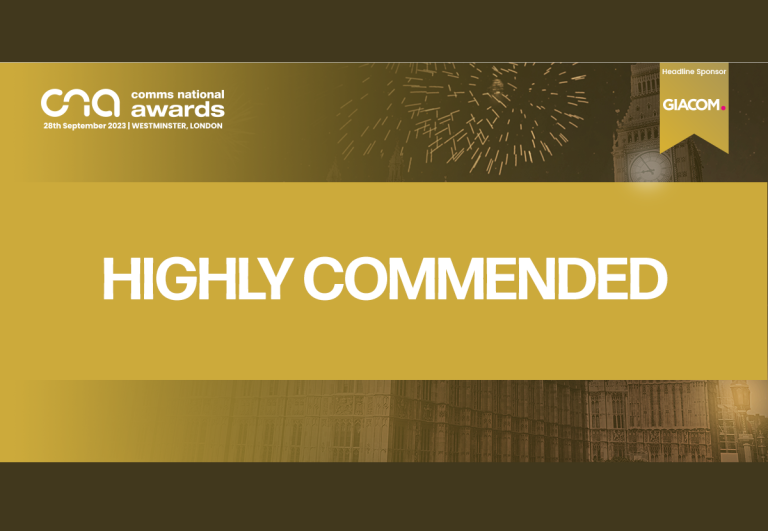 Comms National Awards 2023 Highly Commended